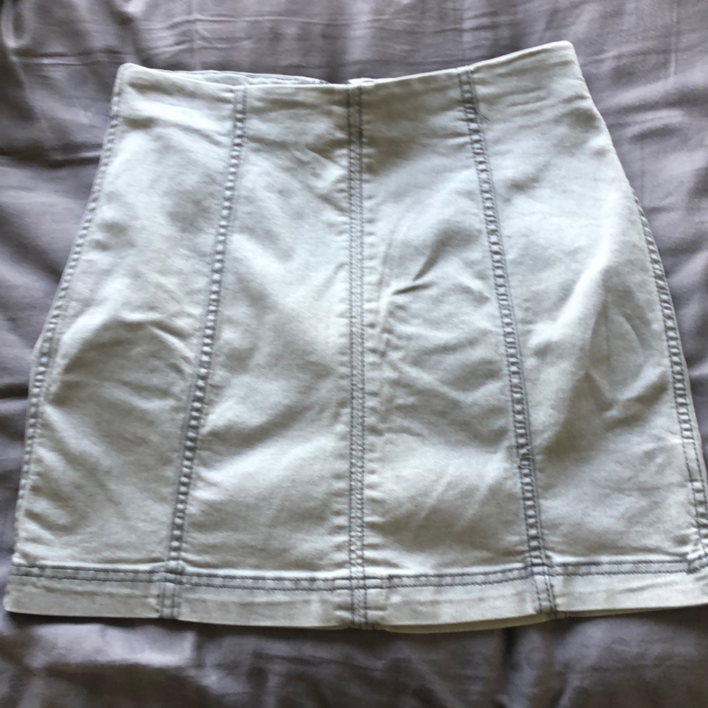 Grey free people mini skirt